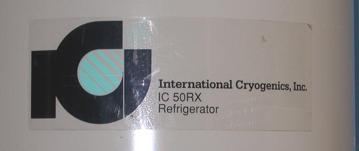 International Cryogenics Inc. IC 50RX W/Rollerbase  