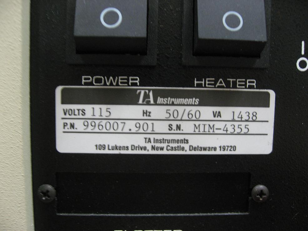 TA Instruments/Dupont TGA 51 Thermogravimetric Analyzer  