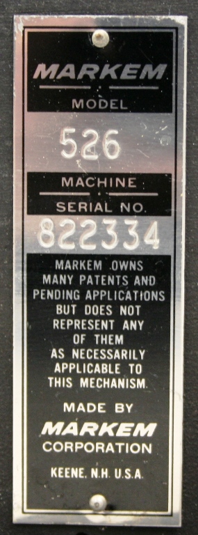 Markem 526 Marking Machine w/ Footswitch  