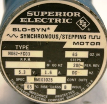 Superior Electric M062 FC03 Slo Syn Stepping Motor NEW  